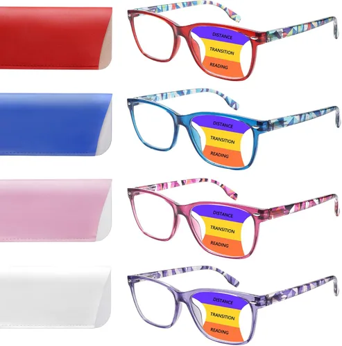 Vista 9 de Lentes progresivos de lectura con multienfoque para mujeres, bloqueo de luz azul, lectores de computadora para damas con bisagra de resorte.
