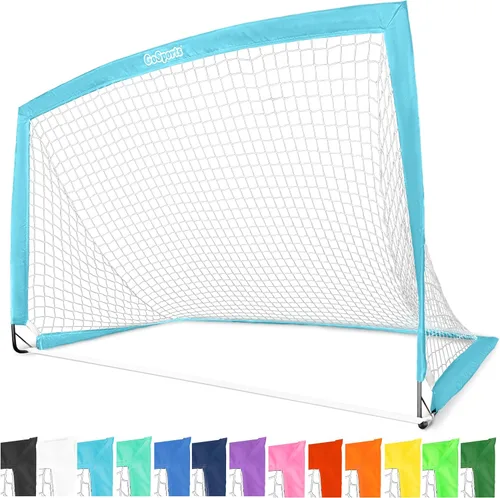 Vista 19 de GoSports - Arcos de fútbol portátiles para niños, 13 opciones de color, elige 4 x 3 pies o 6 x 4 pies, redes desplegables de tono