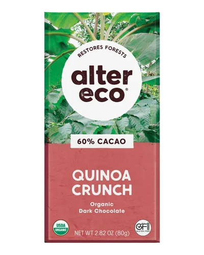 Vista 7 de Alter Eco Barras de chocolate negro Cacao oscuro puro, comercio justo, orgánico, sin OMG, sin gluten (apagón total)
