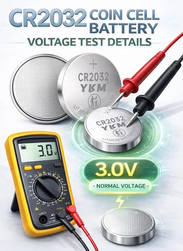 Vista 3 de YKM Paquete de 5 baterías de litio CR2032 de 3 V DL2032 con sensor de anillo para control remoto de reloj y automóvil (5 años de vida útil)