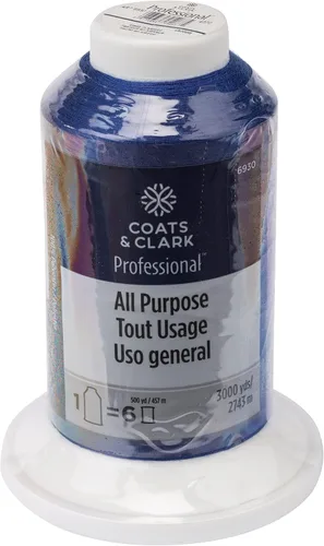 Vista 7 de Coats & Clark Hilo profesional multiusos, 3000 yardas, negro