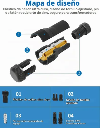 Vista 3 de SUNVIE Conectores de iluminación de paisaje, conector Fastlock de cable de bajo voltaje, conector de bajo voltaje impermeable de calibre 12-14