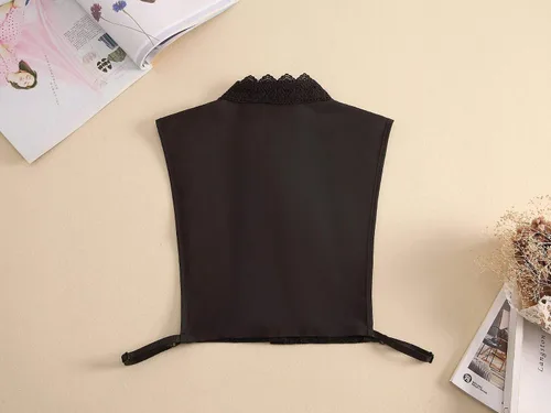 Vista 3 de Fake Collar, Women Detachable Dickey Collar False Collar for Dresses Blouse Sweater Negro