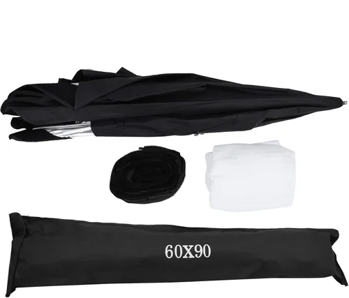 Vista 2 de Difusor de softbox para paraguas, 23.6 x 35.4 in, de nailon, rectangular, con rejilla, tela suave, estudio al aire libre, equipo de fotografía