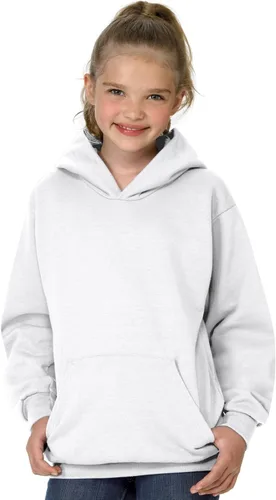 Vista 9 de Hanes Sudadera con capucha EcoSmart de forro polar para niños, sudadera con capucha para niños, sudadera sin botones Ceniza