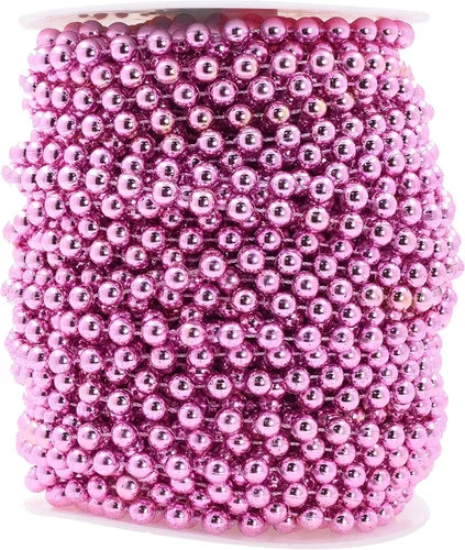 Vista 34 de Mandala Crafts Rollo de cadena de perlas negras de 0.157 pulgadas (0.157 in), guirnalda de perlas de 44 yardas para decoración de bodas, arreglos