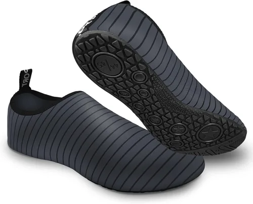 Vista 4 de NUPELL Zapatos de agua descalzos de secado rápido, calcetines acuáticos sin cordones para hombre y mujer, para playa, natación, surf, yoga