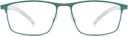 Vista 5 de FONEX Marco de gafas de titanio, marco cuadrado de lentes ópticos de miopía para hombre 8521 Verde