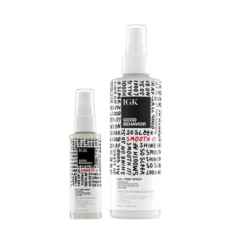 Vista 17 de IGK GOOD BEHAVIOR Spray Preparador 4 en 1 Deja en + Desenreda + Protector térmico Vegano + Sin crueldad 7 onzas