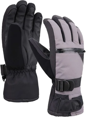 Vista 7 de ANDORRA Guantes de esquí con pantalla táctil para hombre con bolsillo con cremallera