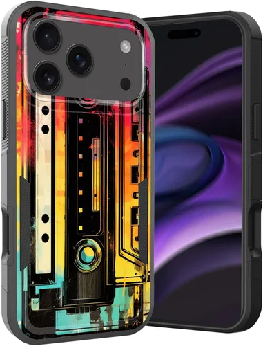 Vista 263 de Funda para iPhone Air, doble capa híbrida resistente resistente a prueba de golpes de policarbonato duro + funda protectora de silicona suave