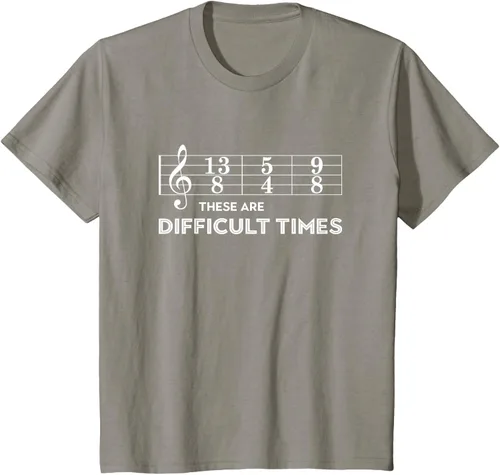 Vista 27 de Musician - Camiseta con texto en inglés "These are Difficult Times", talla S