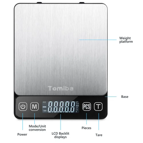 Vista 2 de Báscula digital de bolsillo de precisión de 17.64 oz, resolución de 0.00 oz, incluye un peso de calibración