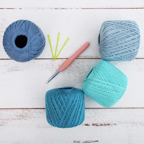 Vista 14 de ThreadArt - Hilo de ganchillo 100% algodón, tamaño 10, cinco bolas de 1.76 oz Soft pure cotton crochet thread for lace, doilies, amigurumi and