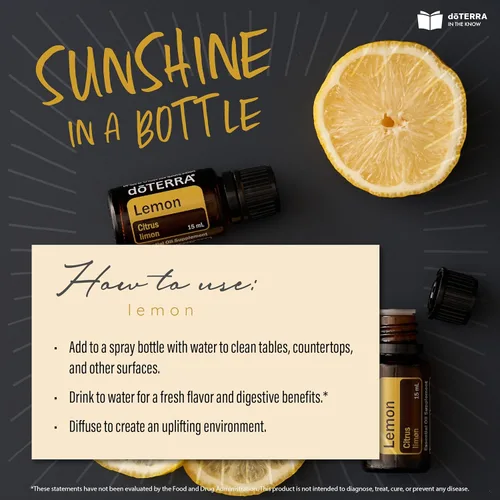 Vista 3 de Aceite esencial de limón DoTERRA, 0.5072 fl oz, 2