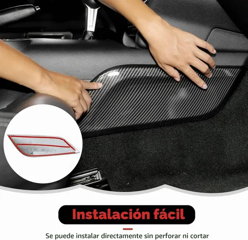 Vista 5 de RT-TCZ Cubierta de fibra de carbono para consola central, panel de palanca de cambios lateral, accesorios interiores, decoración para Ford Mustang