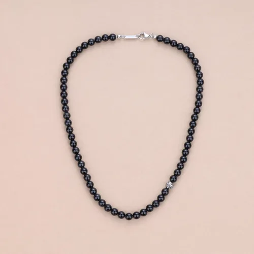 Vista 4 de GAVU Collar de cuentas de gemas semipreciosas de 8mm para hombres, collares de cristal curativos para hombres