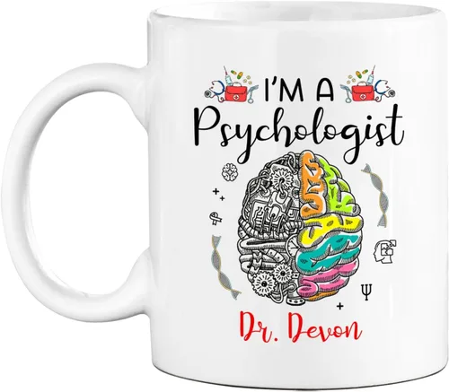 Vista 20 de Taza de café personalizada para psiquiatra jubilada, regalo para el abuelo y la abuela, "A Truly Great Psychiatist Is Hard To Find Difficult To Part
