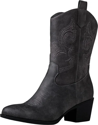 Vista 12 de GLOBALWIN Cowboy Boots for Women, Mid-Calf Western Style 19YY17negro