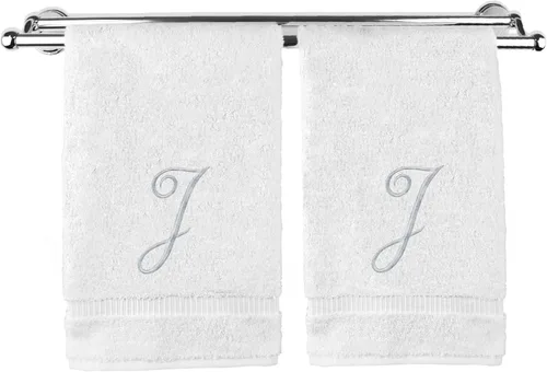 Vista 72 de Toalla de mano con monograma, regalo personalizado, 16 x 30 pulgadas, extra absorbente, 100% algodón turco, acabado de rizo suave, para baño, cocina