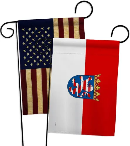 Vista 4 de Hesse Garden Flags 2pcs Pack Regional Germany States Central Europe Territory Old History Country Particular Area Small Decorative Gift Yard House