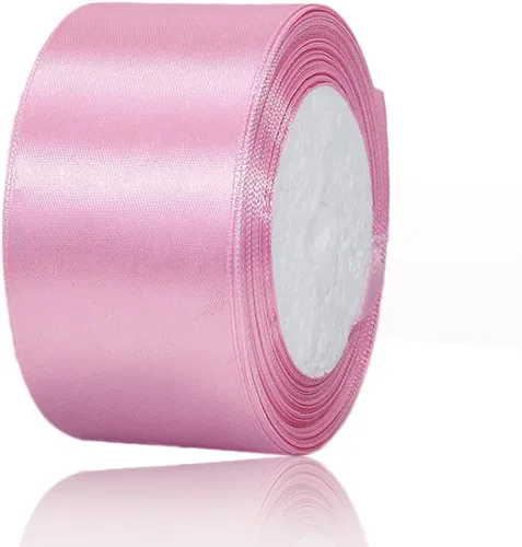 Vista 63 de Cinta de Satén Beige de Color Sólido, 1-1/2 Pulgadas x 25 Yardas, Cinta de Satén de Tela para Envolver Regalos, Manualidades, Hacer Lazos
