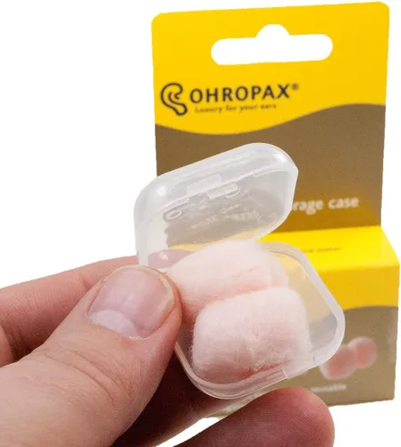 Vista 7 de Ohropax - Tapones reutilizables de cera y algodón (12 tapones en total), tapones para los oídos para dormir con cancelación de ruido, natación