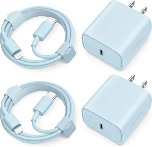 Vista 8 de Cargador súper rápido para iPhone 14, 13, 12, 11, paquete de 20 W, cargador de pared USB C rápido de 20 W, con cable de carga rápida de 6 pies