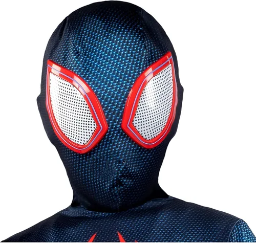 Vista 5 de Jazwares Marvel - Accesorio oficial para disfraz de Halloween de Zentai, máscara de elastano elástica bidireccional con ojos moldeados Miles Morales
