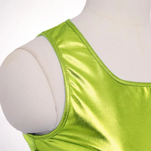 Vista 7 de IBAKOM Vestido skater metálico brillante para mujer, vestido holográfico de los años 80, disfraz de Halloween, vestido plisado de aspecto húmedo