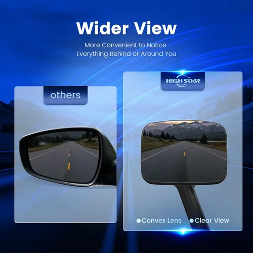 Vista 4 de High Soar Espejo de capó para Freightliner Cascadia 2008-2017, espejo de capó cromado para Freightliner Cascadia semi camiones, accesorios lado