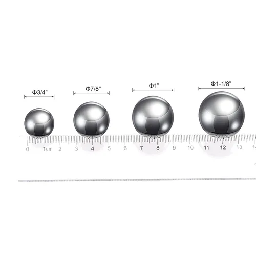 Vista 4 de uxcell 5pcs 1" 304 bolas de acero inoxidable G100 precisión para llavero, rodamientos