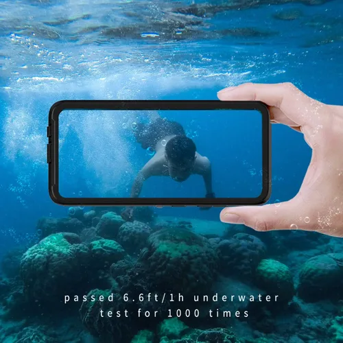 Vista 4 de Lanhiem Funda para Samsung Galaxy A51, IP68 impermeable a prueba de polvo con protector de pantalla integrado, funda protectora de cuerpo completo