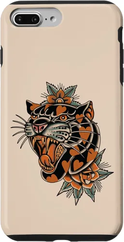 Vista 12 de American Traditional Panther with Hearts Old School Tattoo Case para iPhone 17