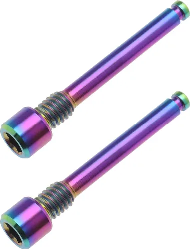 Vista 8 de Sing F LTD - 2 pernos de titanio M4 para pastillas de freno de disco de bicicleta, insertos de pasador roscado, pasador de pasador de disco