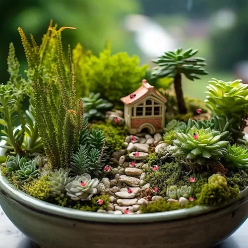 Vista 4 de 400 piezas de mini mariquitas de resina para decoración de jardín de hadas, accesorios de jardín en miniatura, paisaje, fiesta, regalo, artes