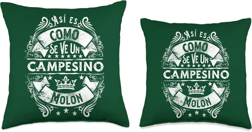 Vista 3 de Un Campesino Molon Divertido Humor Para Hombre Agricultor Throw Pillow