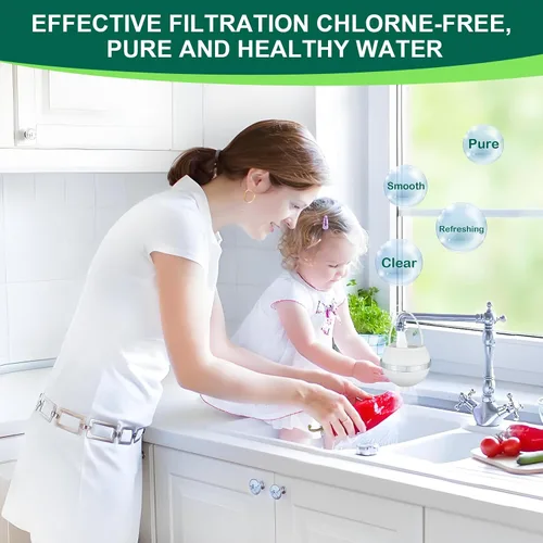 Vista 5 de Filtro de baño mejorado para bañera: filtro de agua avanzado de 15 etapas para tina, reduce el 99% de metales pesados y cloro: suavizante de agua