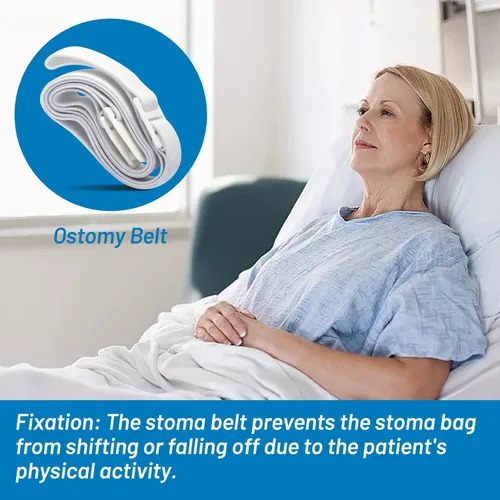 Vista 6 de Cinturón de ostomía, cintura ajustable de dos piezas, cinturón de colostomía Cintura de estoma ajustable, soporte postoperatorio, diseño