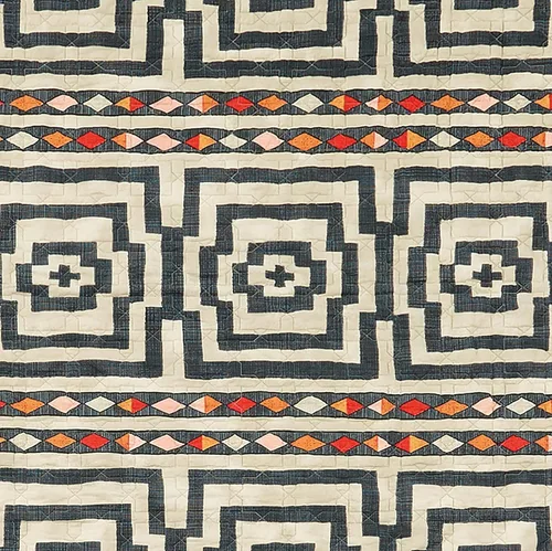 Vista 4 de Hypnotic - Juego de edredón de algodón de 2 piezas de Jungalow color negro, ligero, juego de ropa de cama acolchado estampado con fundas