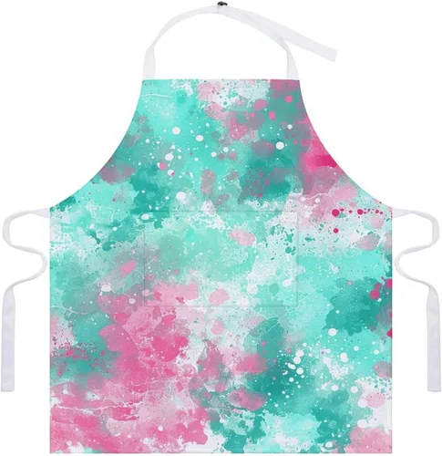 Vista 7 de MUSM Delantal para adultos – 27.6 x 31.5 pulgadas, delantales de poliéster resistentes con dos bolsillos grandes, delantal de cocina impermeable