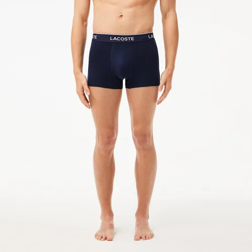 Vista 6 de Lacoste Traje de baño de algodón elástico tricolor para hombre, paquete de 3