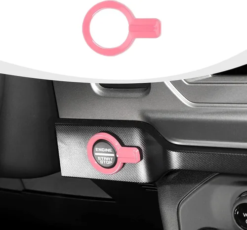 Vista 12 de RAZPOY para Bronco Cubierta de Botón de Arranque por Empuje, Moldura de Botón de Arranque y Parada del Motor Compatible con Accesorios Interiores