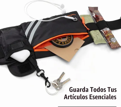 Vista 5 de Cinturón para correr con soporte para botella de agua: bolsa desmontable para botellas, cinturón delgado para correr, gran capacidad, sin rebote