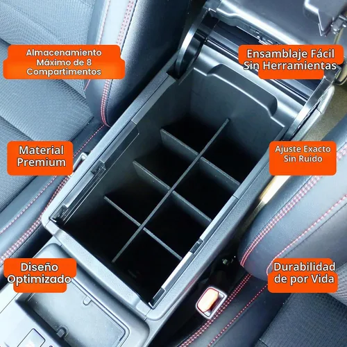 Vista 4 de Organizador de consola central OCD™ para Toyota Camry modelos 2012/2017. Fabricado en EE. UU.