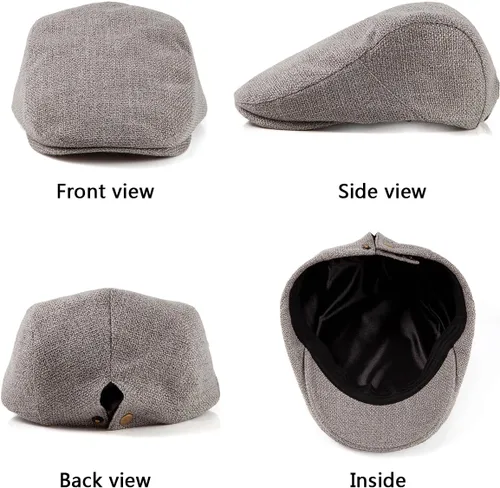 Vista 4 de LADYBRO Paquete de 2 gorras planas unisex para hombre y mujer, estilo casual de verano, ajustables