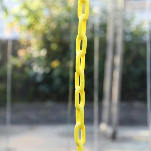 Vista 6 de Anillos de barra de columpio de trapecio de 18 pulgadas de 48 pulgadas, cadenas recubiertas de plástico resistente, juego de columpios, accesorios