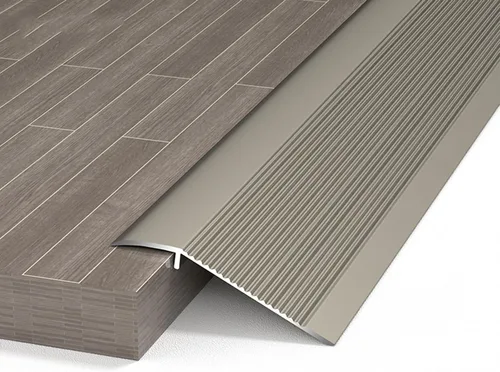 Vista 9 de Tira de transición de piso, tiras de transición de aluminio para puerta, transición de suelo adhesivo de 35.4 pulgadas, para borde de puerta