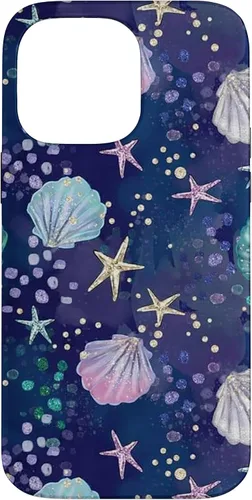 Vista 21 de Summer Aesthetic Seashell Purple Ocean Case for iPhone 17