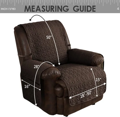 Vista 2 de RBSC Home - Cubiertas protectoras para sillón de piel, acolchadas, gruesas, 100 % impermeables y lo suficientemente largas para cubrir la parte